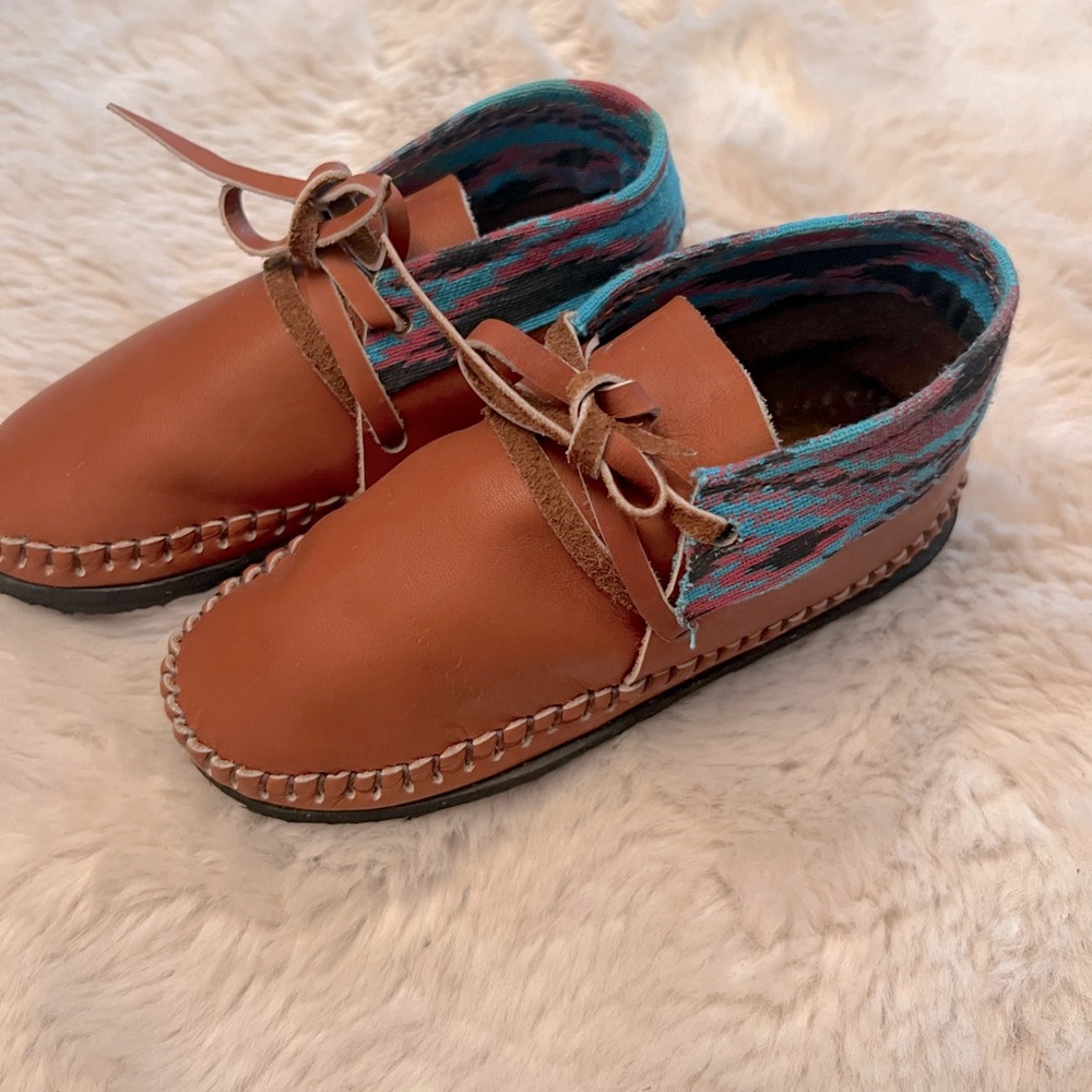 Handmade Leather Moccasin Booties Size 11 5y
